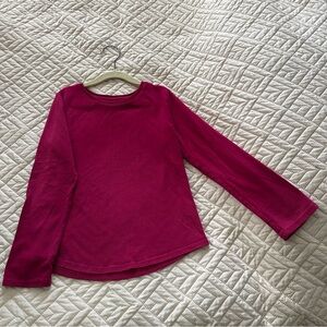 Wonder Nation Girls Burgundy Long Sleeve Crew Neck Pullover T Shirt Size M 7-8